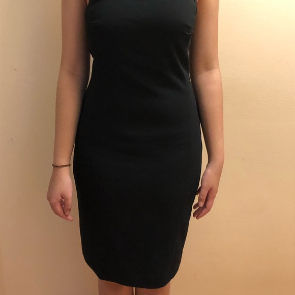 Black Halter neck-lined Mini Dress - Picture 2 of 4